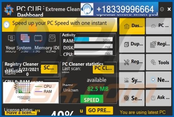 PC CURE PRO Unwanted Application