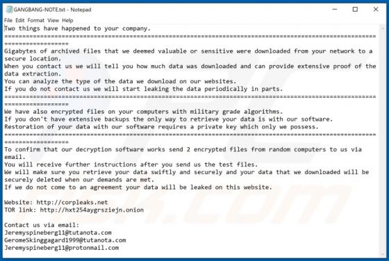 GANGBANG Ransomware