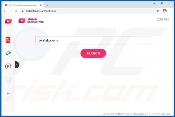 StreamSearchWeb Browser Hijacker