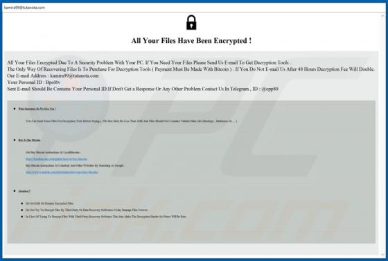 Kamira99 Ransomware