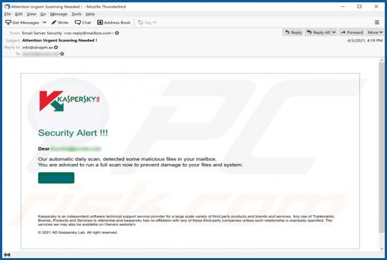 Kaspersky Email Scam