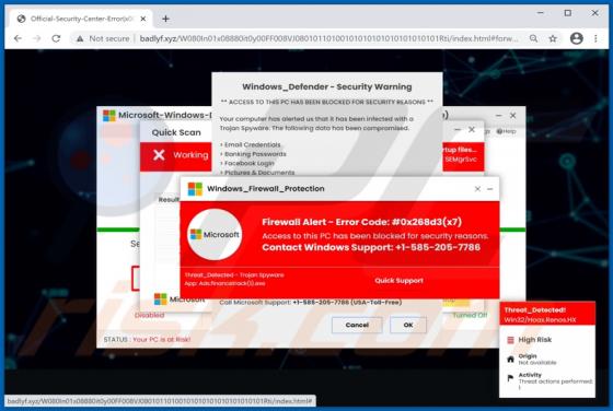 Firewall Spyware Alert POP-UP Scam