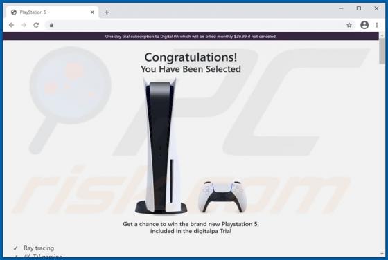 Chance To Win The Brand New Playstation 5 POP-UP Scam