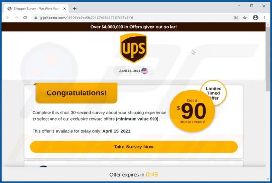 UPS Rewards Scam