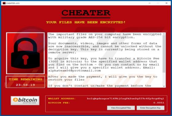 CHEATER Ransomware