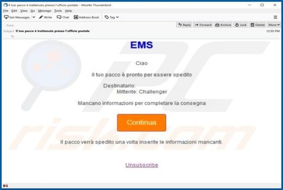EMS Email Scam