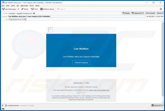 LinkedIn Email Scam