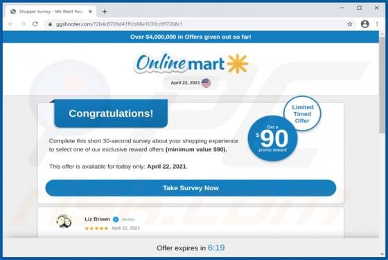Onlinemart Reward Scam