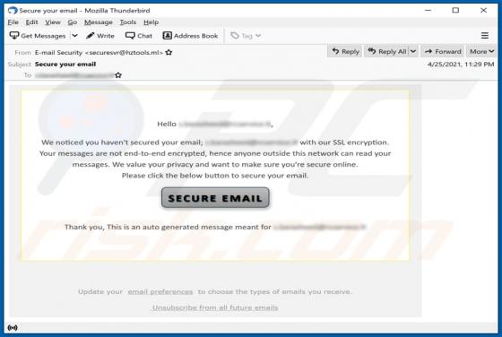 Secure Your Email Scam