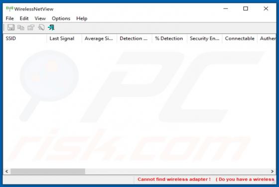 WirelessNetView Unwanted Application