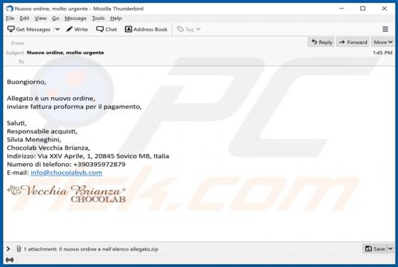 Vecchia Brianza Chocolab Email Virus
