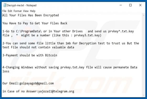 Yajoza Ransomware