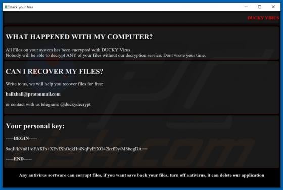 Ducky Ransomware