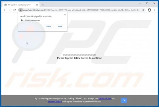 Earntthatyo.biz Ads