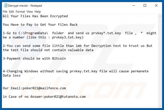 Poker Ransomware