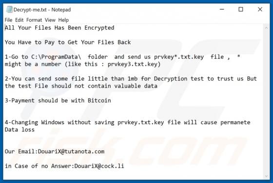 Douarix Ransomware