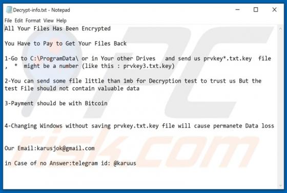 Baxter Ransomware
