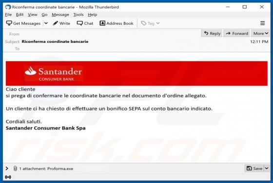 Santander Email Virus