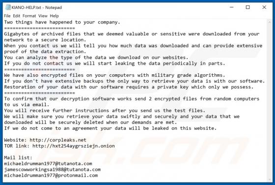 KIANO Ransomware
