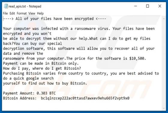 Apis Ransomware