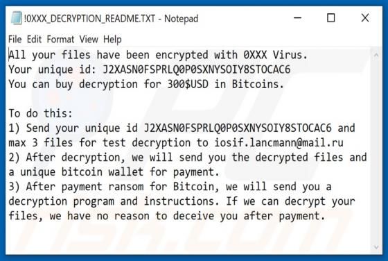 0xxx Ransomware