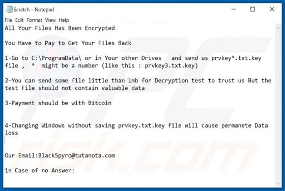 Spyro Ransomware