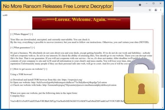 No More Ransom Releases Free Lorenz Decryptor