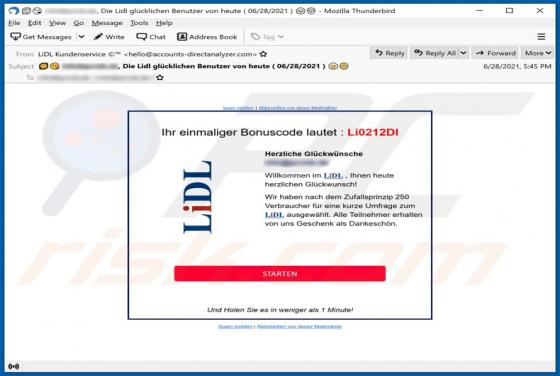 Lidl Email Scam