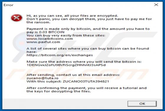 ZuCaNo Ransomware