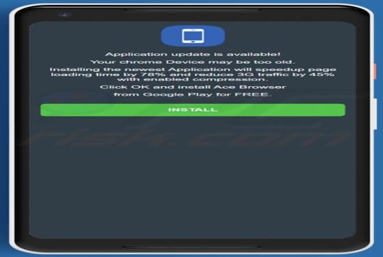 Your Chrome Device May Be Too Old POP-UP Scam (Android)