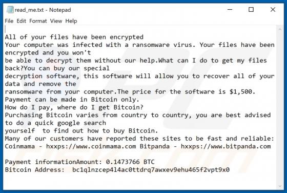 Pay Us Ransomware