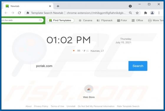 Template Search Browser Hijacker