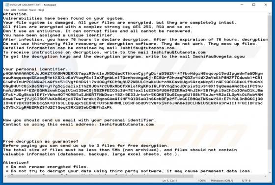 Imshifau Ransomware