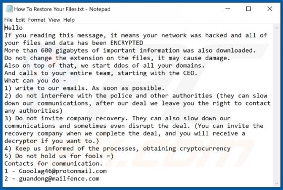 Gooolag Ransomware