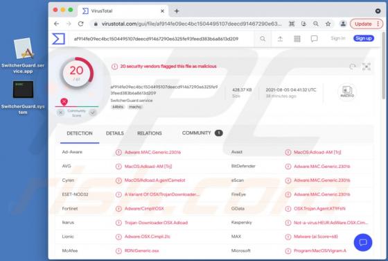 SwitcherGuard Adware (Mac)
