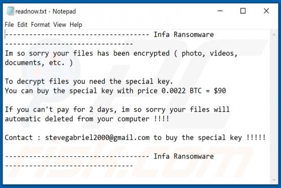 Infa Ransomware