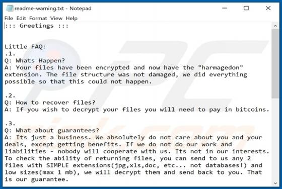 Harmagedon Ransomware