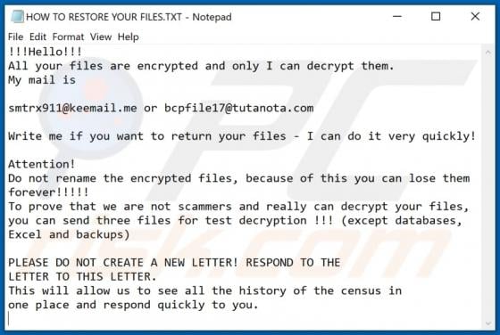 Ufymmtjonc Ransomware