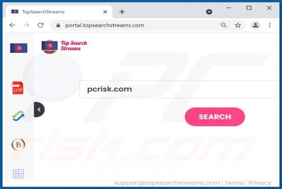 TopSearchStreams Browser Hijacker