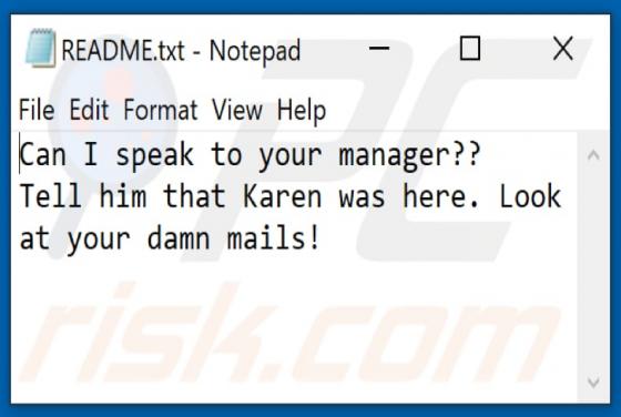 Karen Ransomware