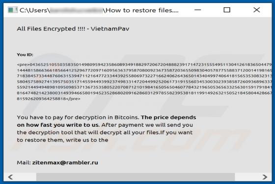 VietnamPav Ransomware