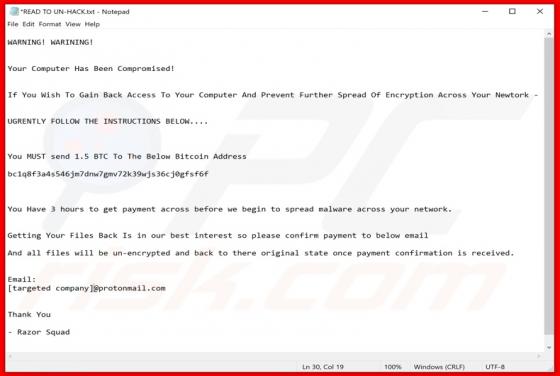 Razor Squad Ransomware