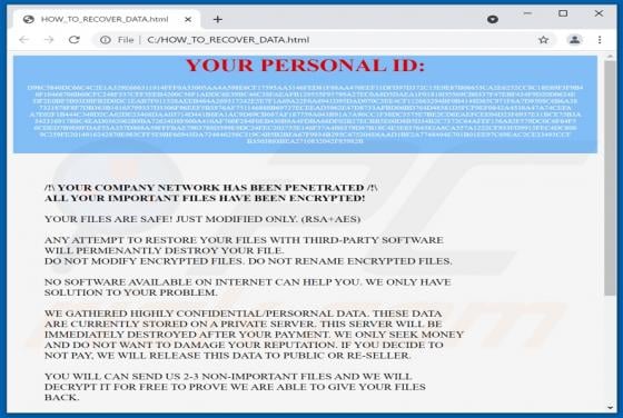ReadInstruction Ransomware