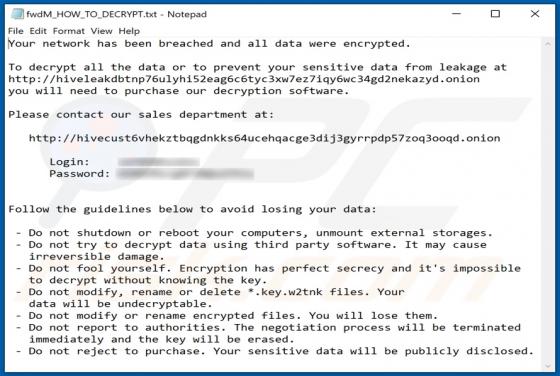 W2tnk Ransomware