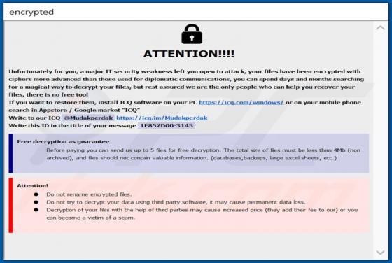 PERDAK Ransomware