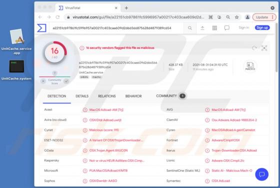UnitCache Adware (Mac)