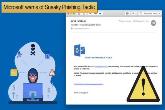Microsoft warns of Sneaky Phishing Tactic