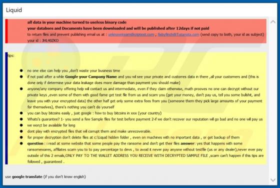 Liquid Ransomware