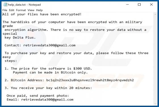 Retrievedata Ransomware
