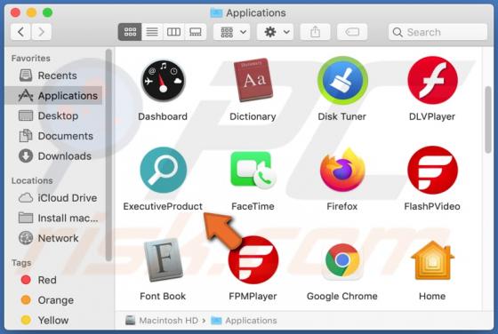 ExecutiveProduct Adware (Mac)